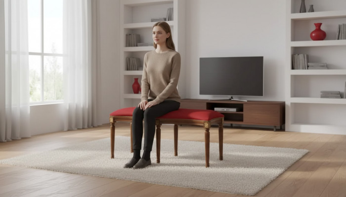 Hocker Polster Bank Sëtzmiwwelen Ottomane Sëtzpolster Wunnzëmmer Designer