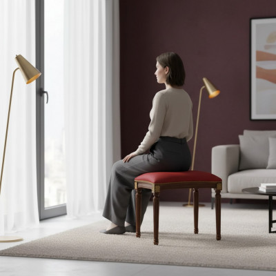 Hocker Designer Hocker Fousshocker Bäisteelhocker Wunnzëmmer Polster Neie