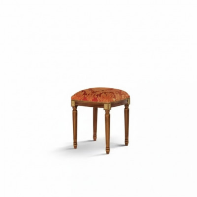 Hocker Sëtz Design Polster Fouss-Schemel Klassesch Textil Nei Ottomane