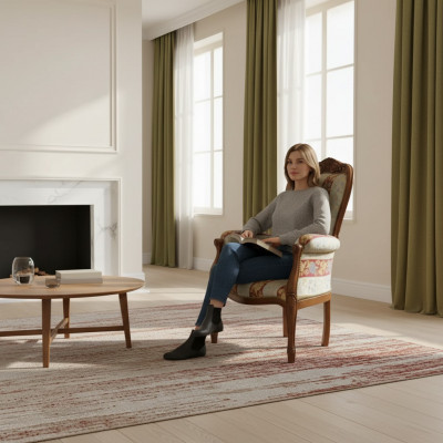 Fotell 1-Sëtz Sofas Sëtz Stoff Wunnzëmmer Textil Luxus Miwwelen Eenzelstull