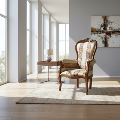 Fotell 1-Sëtz Sofas Sëtz Stoff Wunnzëmmer Textil Luxus Miwwelen Eenzelstull