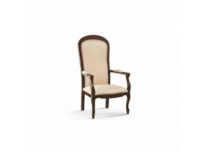 Wunnzëmmersessel 1 Sëtz Couch Polster Luxus Textil Design Holz Miwwelen
