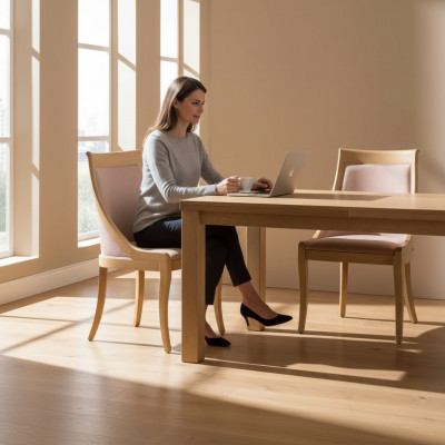 Iesszëmmer Stull Luxus Stoff Massivholz Design Still Polster Klassesch