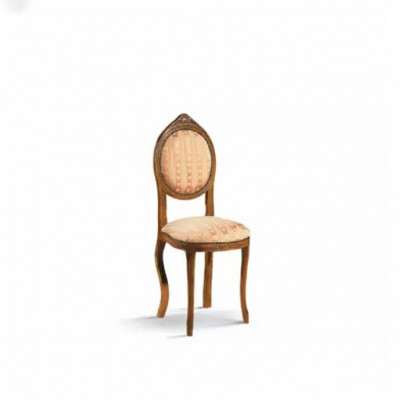 Stull ouni Armleeën Iesszëmmerstull Holz Stoff Iesszëmmer Design Fotell