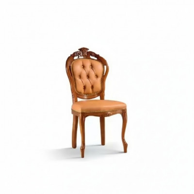Luxus Stull Braun Iesszëmmer Designer Holz Miwwelen Stull ouni Armleen.