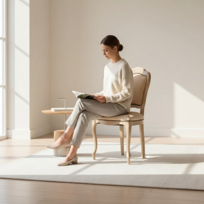 Iesszëmmer Still Lehnstull Gepolsterten Stull ouni Armlehn Luxus Fauteuil Neié