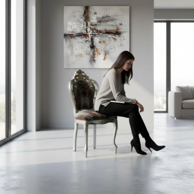 Luxus Still Fotell Miwwelen Iesszëmmer Designer Holz Miwwelen Lehnstill Nei