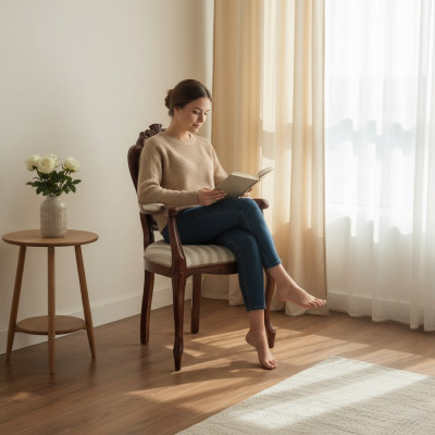 Stull Polster Gro Designerstull Iesszëmmer Lehnstull Luxusmiwwelen Nei Zoustand vum Artikel: Nei