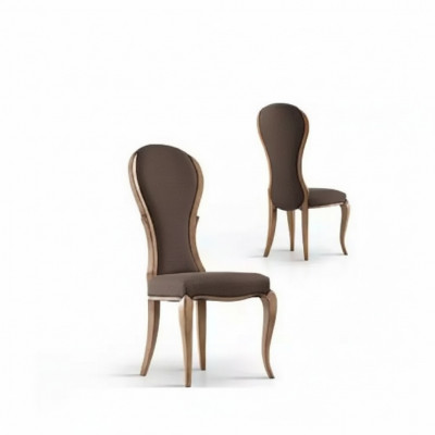 Iesszëmmerstull Luxus Design Holzstull Braun Italienesche Stil Miwwelen Nei