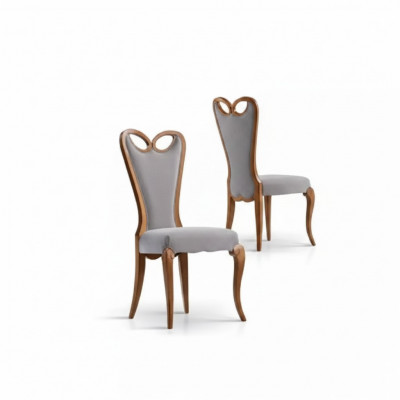 Iesszëmmerstull ouni Armlehne Braun Design Textil Luxus Iesszëmmerstull