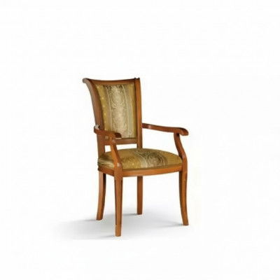 Iesszëmmerstull Art déco Aarmleed Iesszëmmer Design Textil Luxus Brong