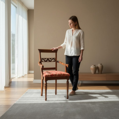 Wohnzëmmer Stull Design Iesszëmmer Holz Still Polster mat Armlehn Neit