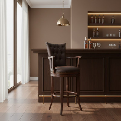 Barhocker Still Stull Designer Holzstull Iesszëmmerstull Hocker Braun