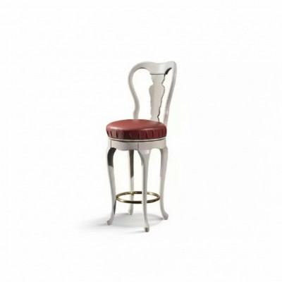 Klassesche wäisse Stull Designer Barhocker Holzstull Luxus Miwwelen Hocker