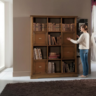 Wunnzëmmerschaf Bücherregal Anrichte Klassesch Miwwelen Regaler Holz