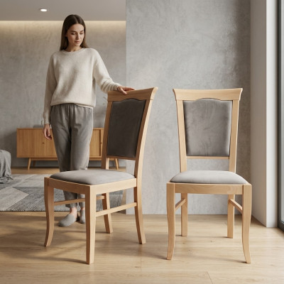 Designer Luxus Klassesch Esszëmmerstull Sëtzmiwwel Lehnstull Nei