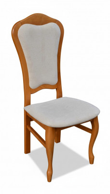Stull 1 Sëtzerg Sëtz Holz Luxus Miwweldesign Leehnstull Holz Iesssall
