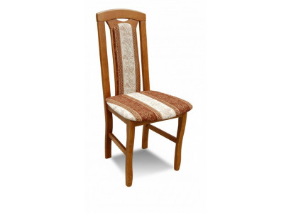 Stull ouni Armleef Esszëmmerstull Holz Stoff Esszëmmer Design Sesselle.