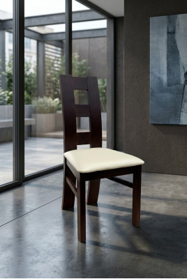 Designer Holzstull Iesszëmmerstull Luxus Holz Miwwel Klassesch Stull