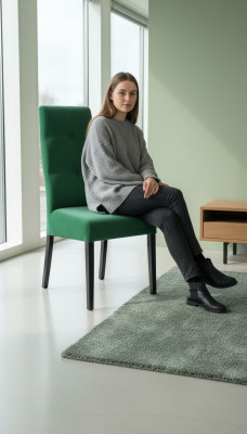 Stull Holz Gepolsterte Stull Iesszëmmer Luxus Design Lehnstull Echt Holz Neijoer