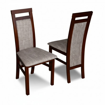Stull ouni Armleef Relaxstull Polster Holz Textil Holz Fauteuil Nei