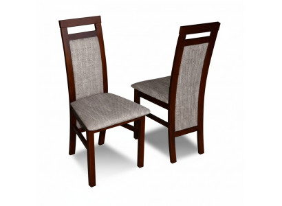 Stull ouni Armleef Relaxstull Polster Holz Textil Holz Fauteuil Nei