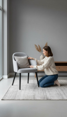 Design Stull Léngstull Polster Still Luxus Textil Fauteuil Iesszëmmer Nei