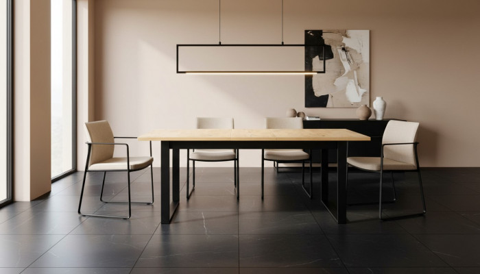 Iessdësch Dësch Iesszëmmer Wunnzëmmer Braun Holz Design Luxus Modern Neien