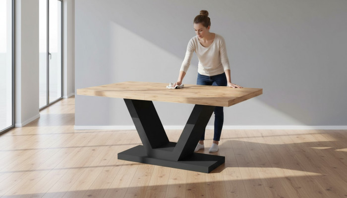 Iessdësch Dësch Luxus Iesszëmmer Wunnzëmmer Holz Design Dëscher Nei 160cm