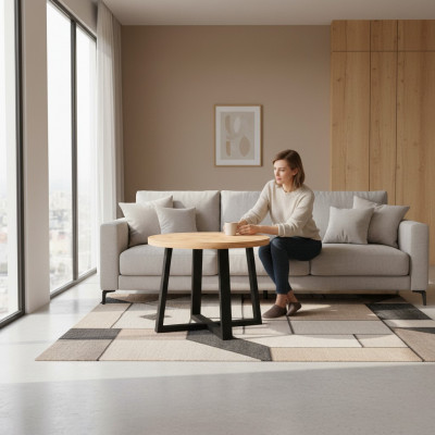 Ronnt Iessdëscher Dësch Holz Dëscher Miwwelen Modern Stil Holztableau Nei