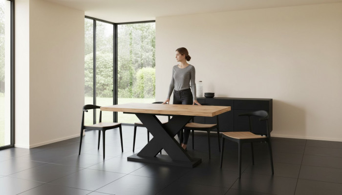 Iessdësch Auszéi-bar Holz Dëscher Modern Design Iesszëmmer Luxus Miwwelen