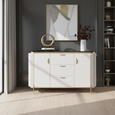 Sideboard Kommode Anrichte Holz Modern Wäiss Wunnzëmmer Kommoden Nei