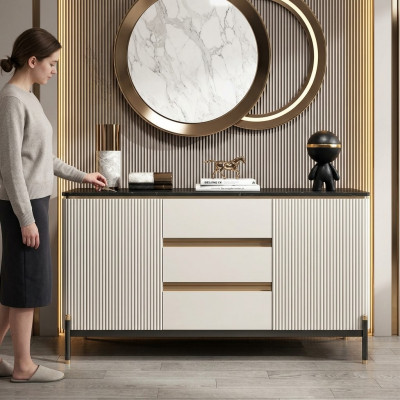 Kommod Weiß Sideboard Holz Schaf Möbel Ariichtung Anrichte Luxus Neij