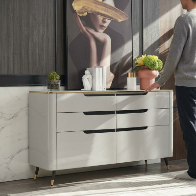 Design-Kommode Anrichte Sideboard mat Tiräng Schrack Wunnzëmmer Nei