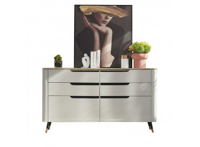 Design-Kommode Anrichte Sideboard mat Tiräng Schrack Wunnzëmmer Nei