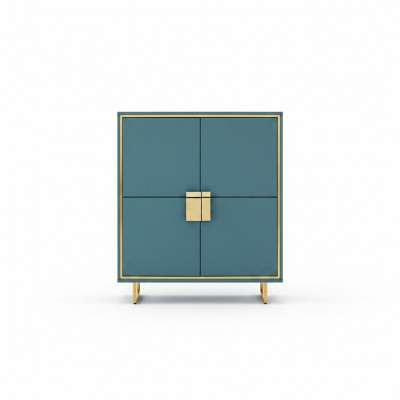 Modern Säitendësch Blo Wunnzëmmer Kommode Luxus Regal Miwwelen Nei
