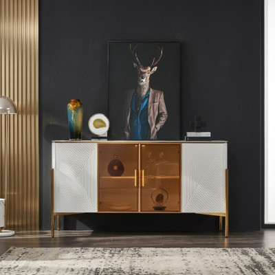 Kommod Regal Design Wunnzëmmer Miwwelen Holz Nei Sideboard Schaf
