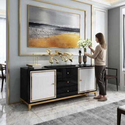 Design Kommode Wunnzëmmer Anrichte Modern Sideboard Holz Schaf Neien