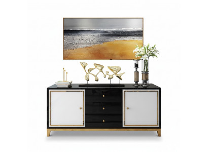 Design Kommode Wunnzëmmer Anrichte Modern Sideboard Holz Schaf Neien