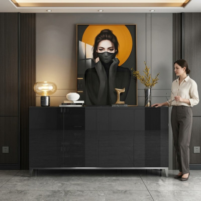 Sideboard Luxus Kommode Regal Holz Zentralschränk Wohnzëmmer Modern Designer