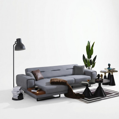 Modern gréit Ecksofa an L-Form, Miwwel fir de Wunnzëmmer, Luxus-Ariichtung, neit Design