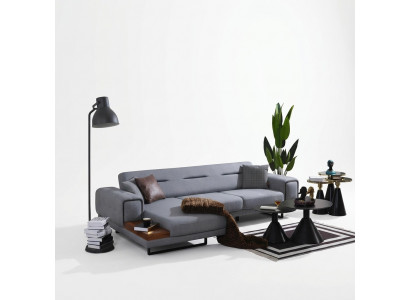 Modern gréit Ecksofa an L-Form, Miwwel fir de Wunnzëmmer, Luxus-Ariichtung, neit Design