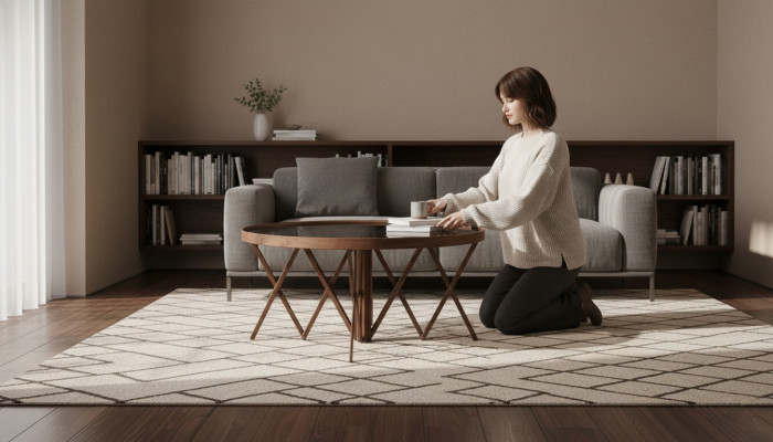 Wunnzëmmer Couchtisch Ronn Dësch Designer Ariichtung Luxus Miwwelen