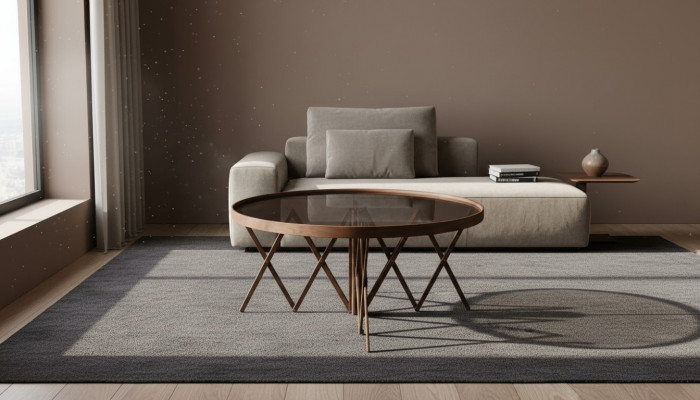 Wunnzëmmer Couchtisch Ronn Dësch Designer Ariichtung Luxus Miwwelen