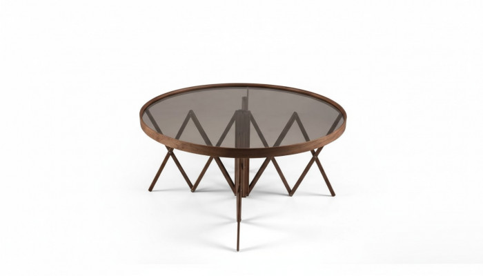 Wunnzëmmer Couchtisch Ronn Dësch Designer Ariichtung Luxus Miwwelen