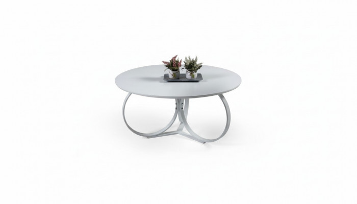 Wäisse ronnen Couchdësch Wunnzëmmer Designdësch Modern Mobilar