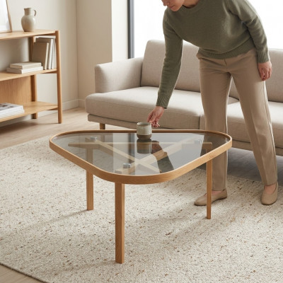 Designer Kaffisdësch Couchtisch Luxus Miwwelen Modern Gliesendësch Ariichtung