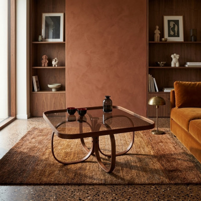 Designer Miwwel Couchtisch Niewendësch Luxus Wunnzëmmer Dësch aus Glas