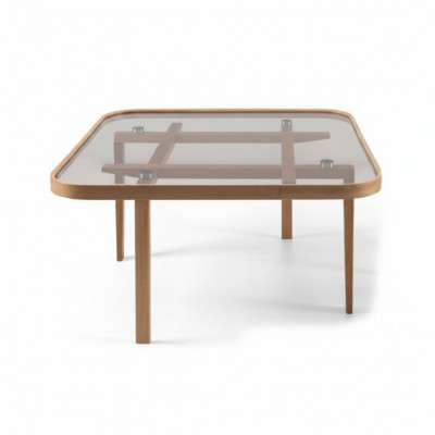 Wunnzëmmer Couchtisch Modern Luxus Miwwelen Gliesdësch Designer Holz