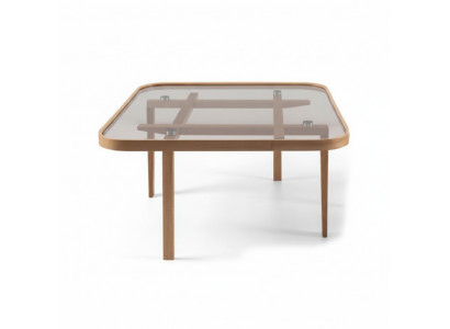 Wunnzëmmer Couchtisch Modern Luxus Miwwelen Gliesdësch Designer Holz